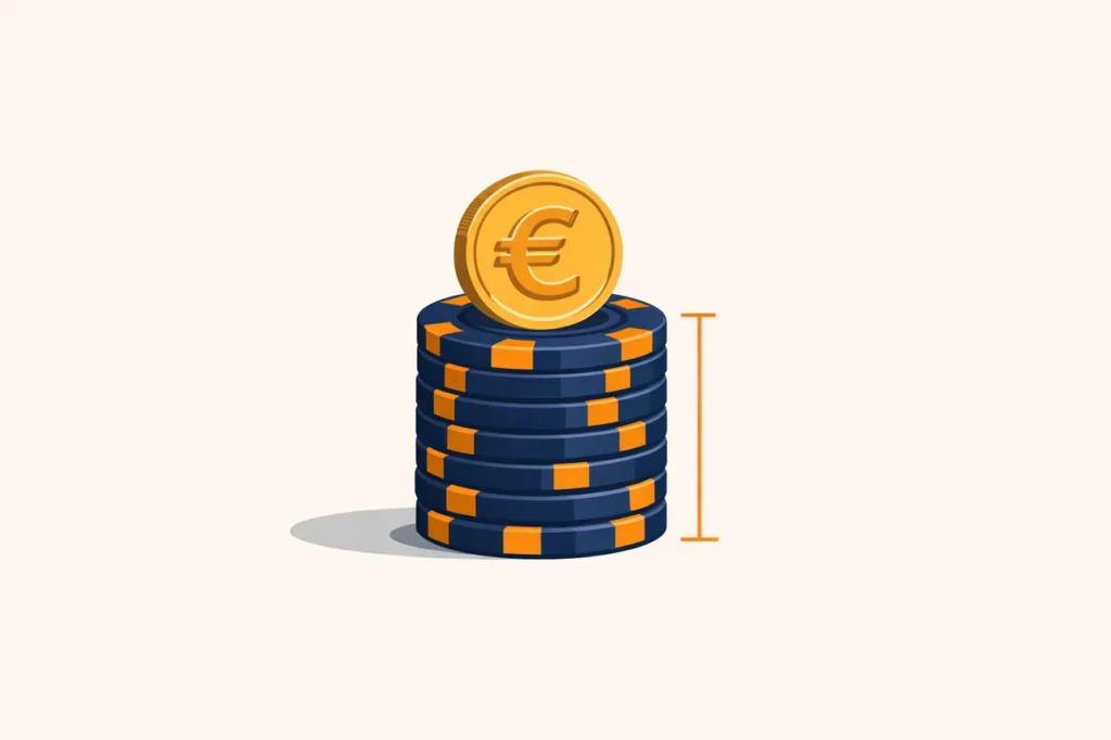 1 euro deposit casino minimum storting illustratie