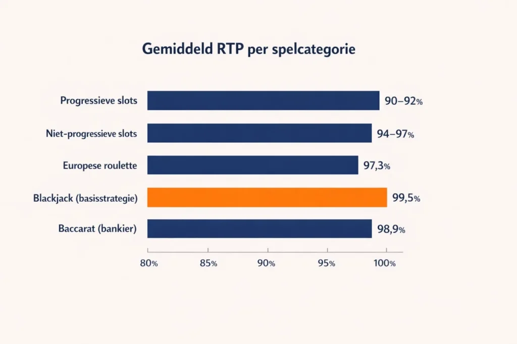 Casino tips RTP vergelijking per speltype grafiek