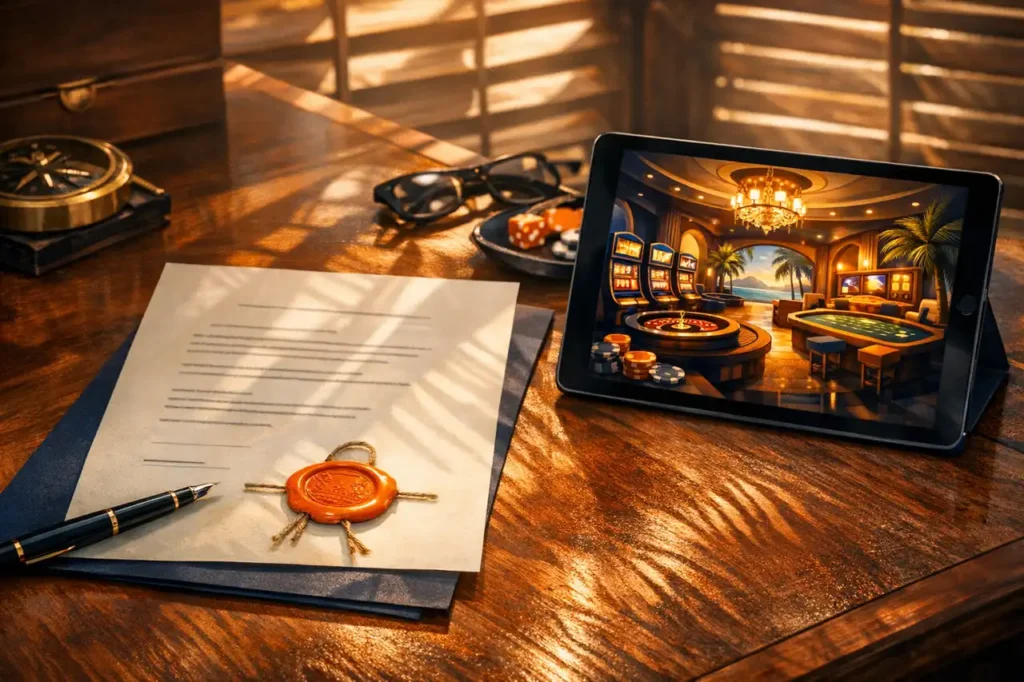 Online casino Curacao licentie document