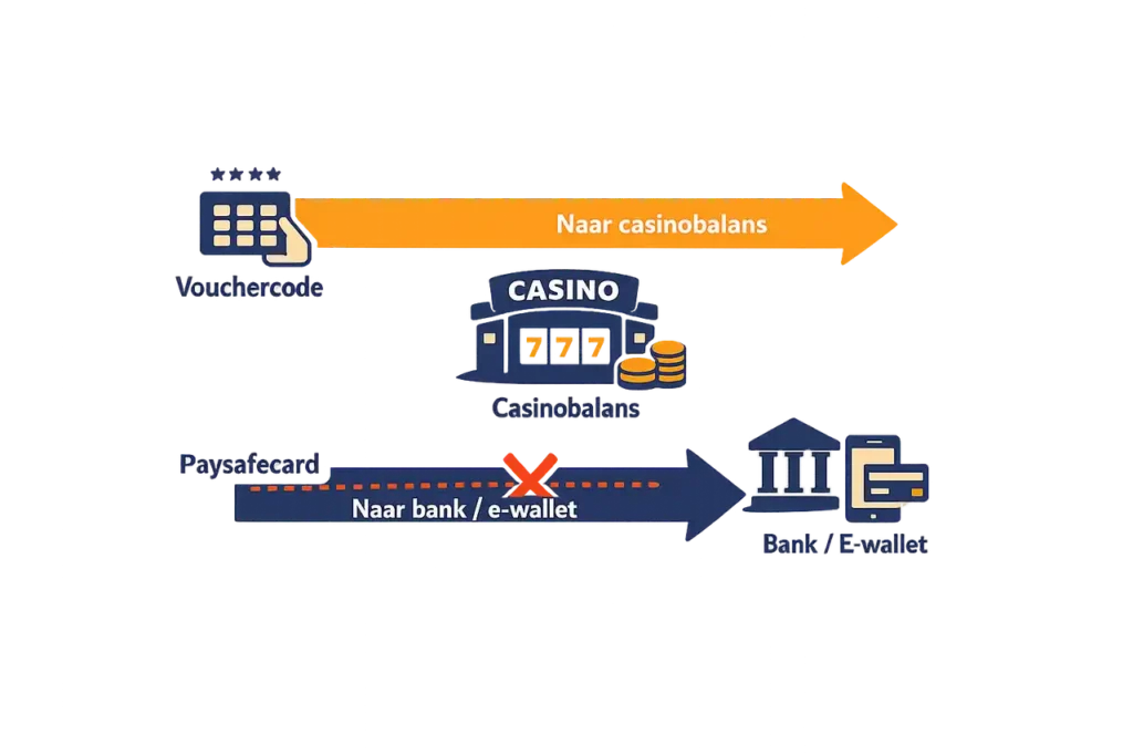 Paysafecard casino inleg en uitbetaling flow uitgelegd