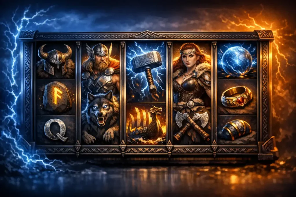 Thunderstruck slot banner met Noorse mythologie